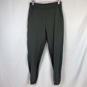 Athleta Brooklyn Jogger Textured Lightweight Travel Pant Pull On Green Size 2